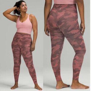LULULEMON Align High-Rise Pant 28" Size 6 Heritage 365 Camo Brier Rose Multi